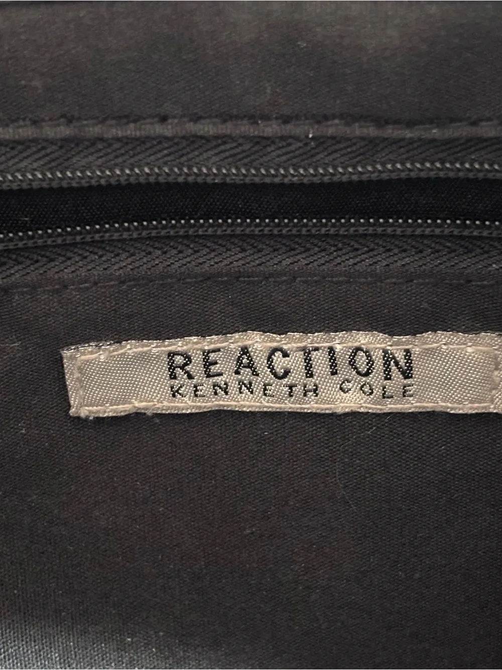 Kenneth Cole Reaction Black, Tan & White Geometric Colorblock Satchel